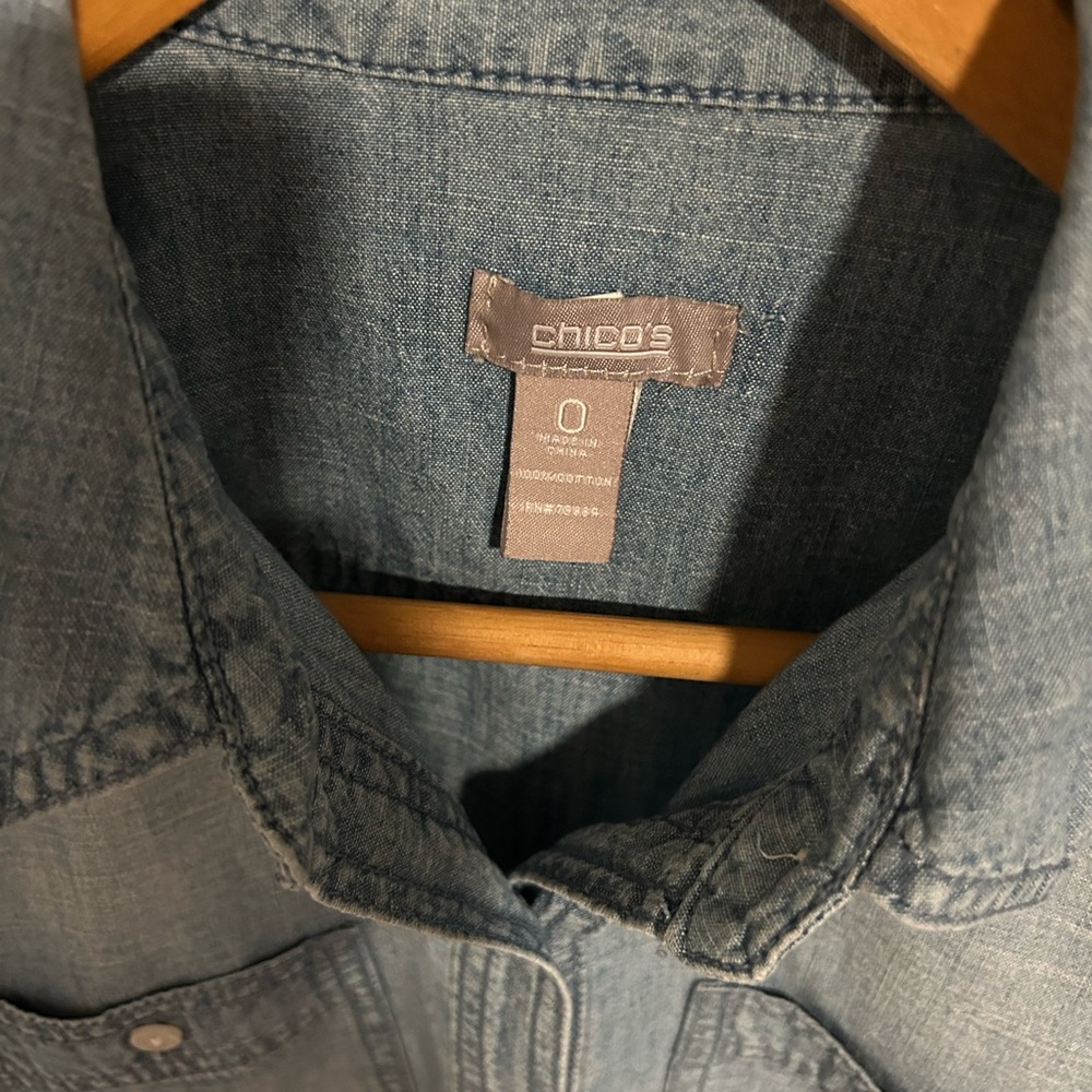 Denim button top - Picture 5 of 8
